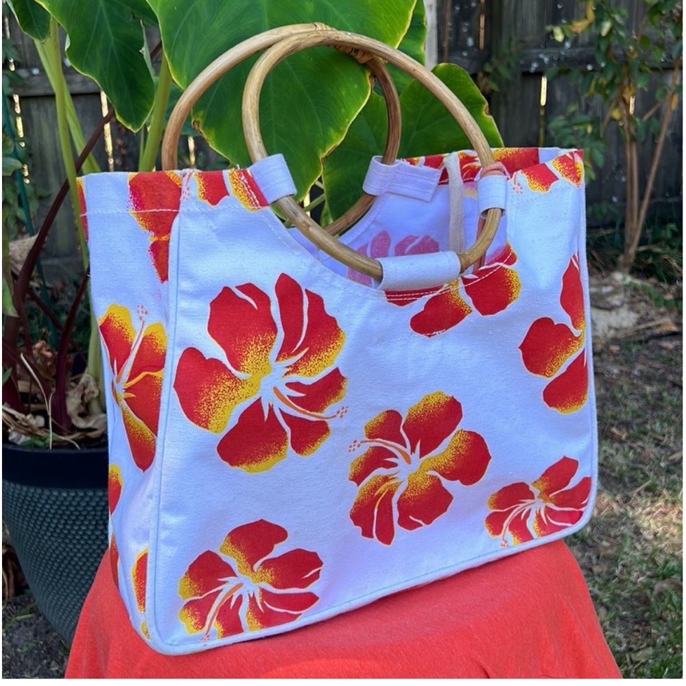 Hawaiian Canvas Floral Purse